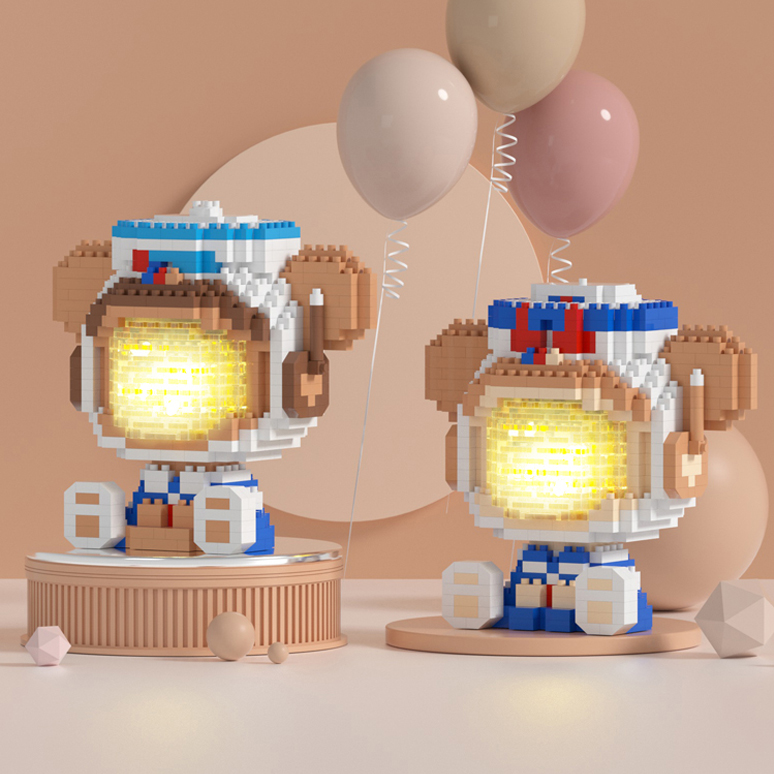 Lego Phi Hành Gia đáng yêu  Có đèn và lồng để trưng bày  Gara Đồ Chơi